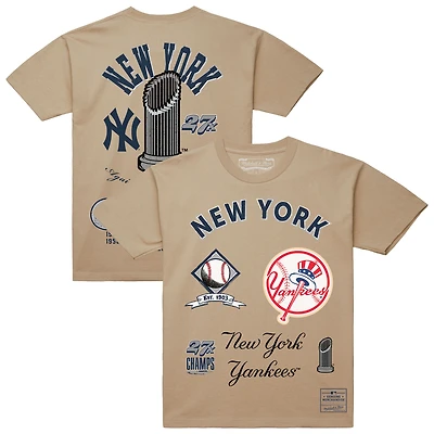 Men's Mitchell & Ness  Cream New York Yankees Legacy Defined T-Shirt