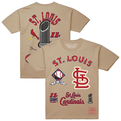 Men's Mitchell & Ness  Cream St. Louis Cardinals Legacy Defined T-Shirt
