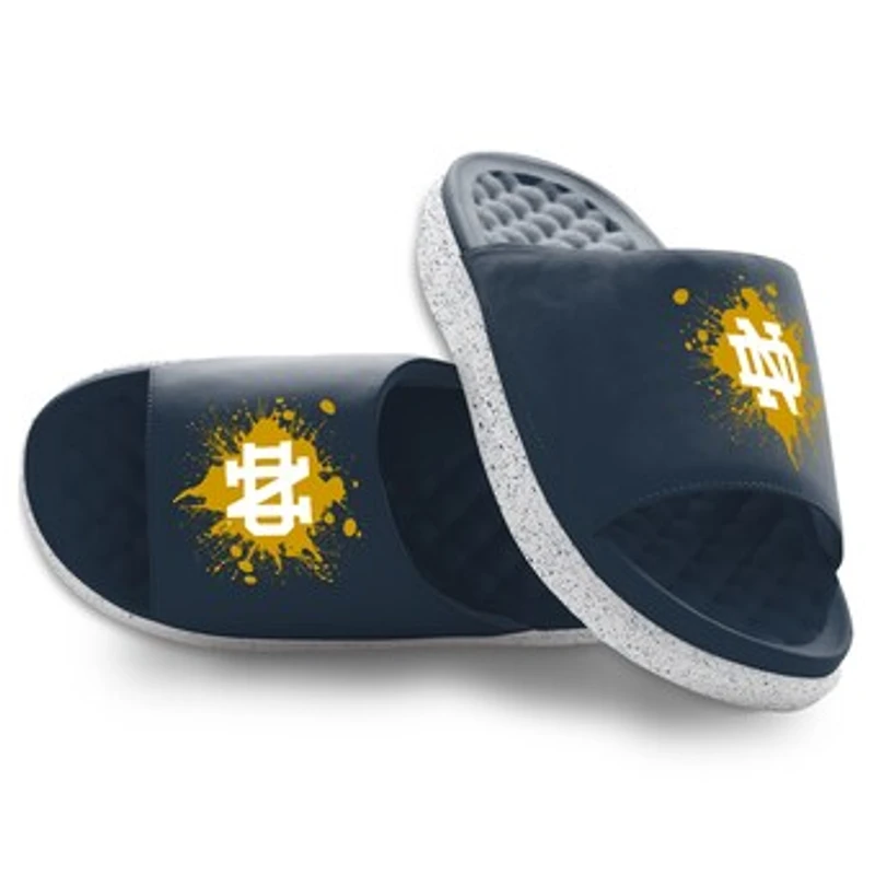 Youth ISlide Notre Dame Fighting Irish Centered Logo Splat Motive Slide Sandals