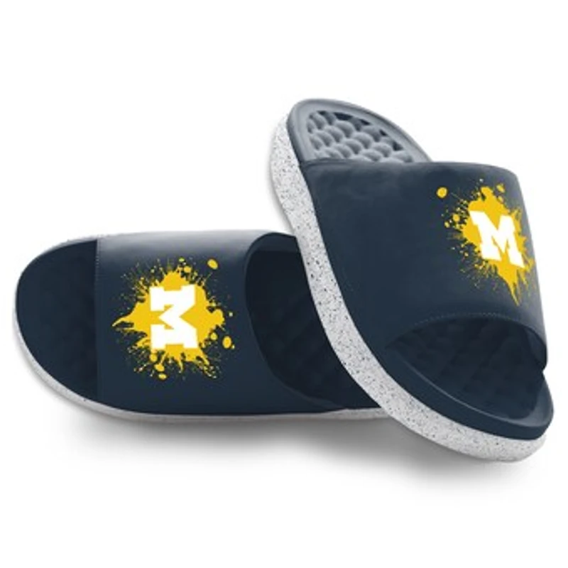 Unisex ISlide Michigan Wolverines Centered Logo Splat Motive Slide Sandals
