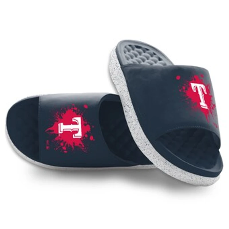 Unisex ISlide Texas Rangers Centered Logo Splat Motive Slide Sandals