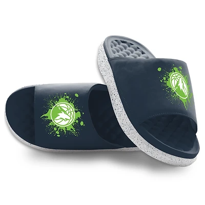 Youth ISlide Minnesota Timberwolves Centered Logo Splat Motive Slide Sandals