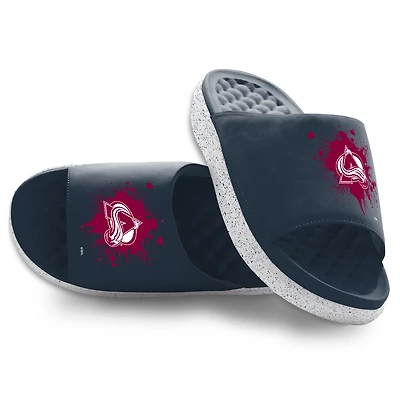 Youth ISlide Colorado Avalanche Centered Logo Splat Motive Slide Sandals