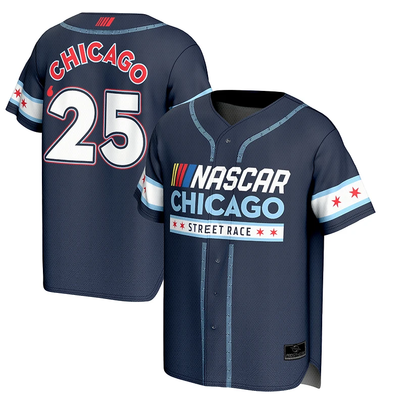 Youth ProSphere  Blue Chicago Street Race Baseball Fashion Jersey