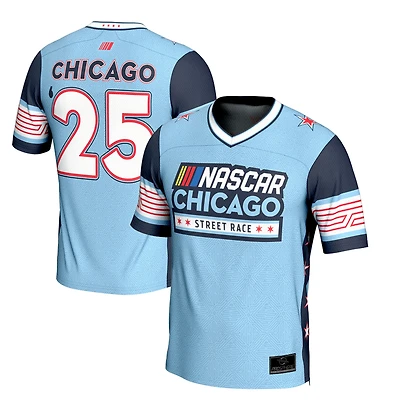 Men's ProSphere  Blue Chicago Street Race Football Fashion Jersey