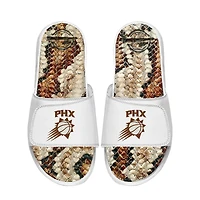 Unisex ISlide White Phoenix Suns Stacked Snake Gel Slide Sandals