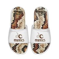 Unisex ISlide White Washington Mystics Stacked Snake Gel Slide Sandals