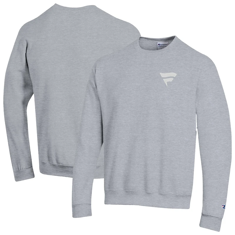 Men's Champion Gray Fanatics Corporate Fleece Crewneck Sweatshirt