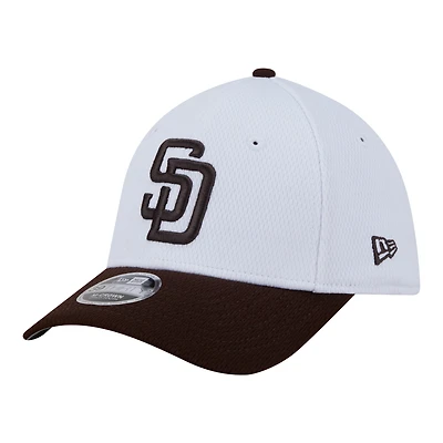 Youth New Era  White/Brown San Diego Padres Baseball 39THIRTY M-Crown Flex Hat