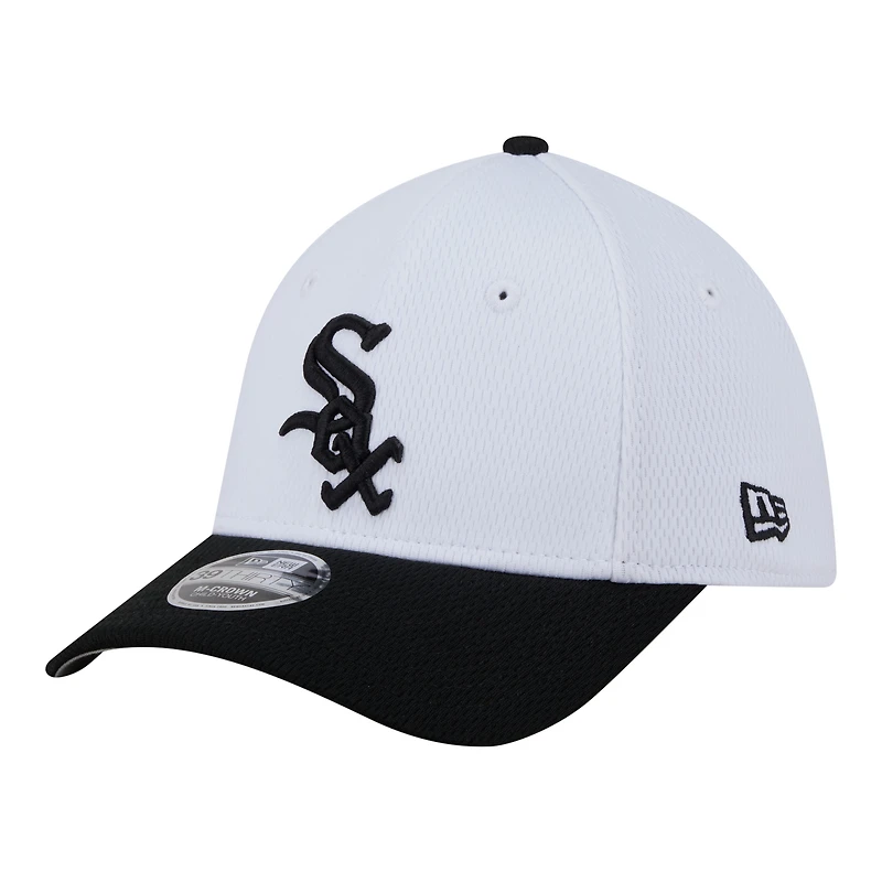 Youth New Era  White/Black Chicago White Sox Baseball 39THIRTY M-Crown Flex Hat