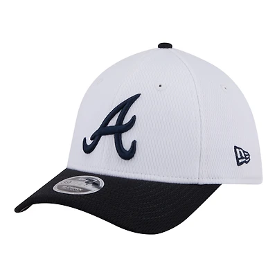 Youth New Era  White/Navy Atlanta Braves Baseball 39THIRTY M-Crown Flex Hat