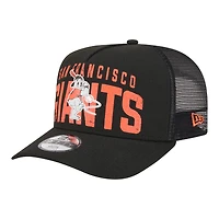 Youth New Era Black San Francisco Giants Logo Fade A-Frame 9FIFTY Snapback Hat