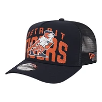 Youth New Era Navy Detroit Tigers Logo Fade A-Frame 9FIFTY Snapback Hat