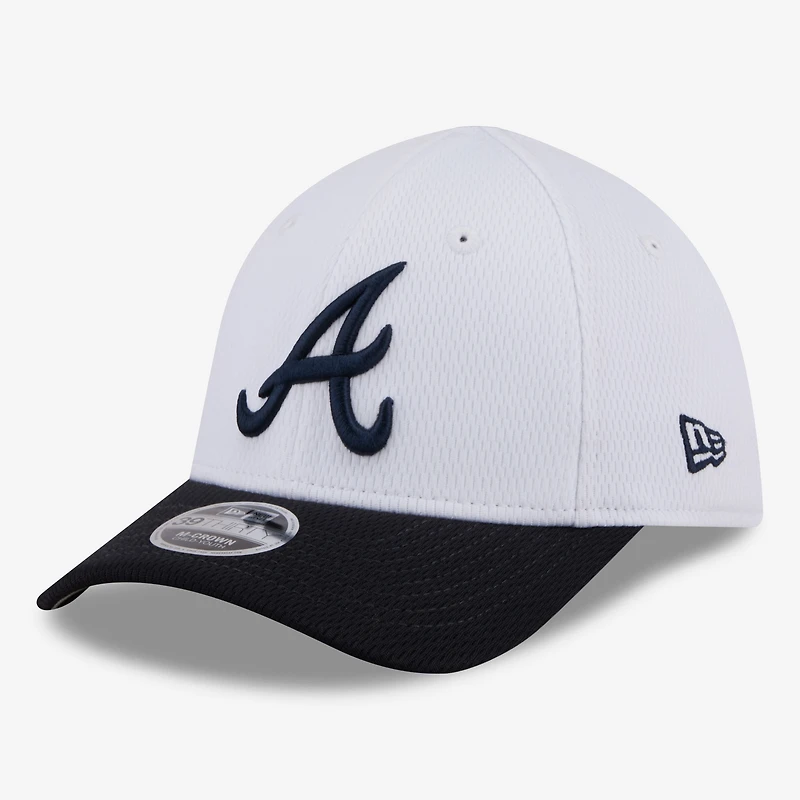 Toddler New Era  White Atlanta Braves Baseball 39THIRTY M-Crown Adjustable Hat