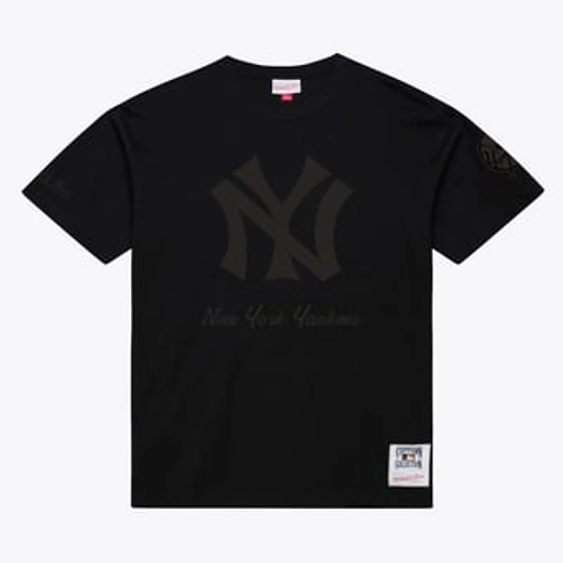 Men Mitchell & Ness Black New York Yankees Cooperstown Collection Phantom T-Shirt