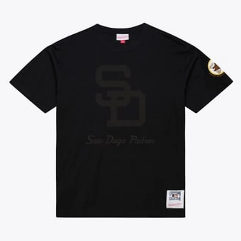 Men Mitchell & Ness Black San Diego Padres Cooperstown Collection Phantom T-Shirt