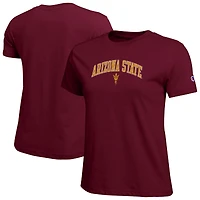 Women's Champion  Maroon Arizona State Sun Devils Arched Over Logo T-Shirt