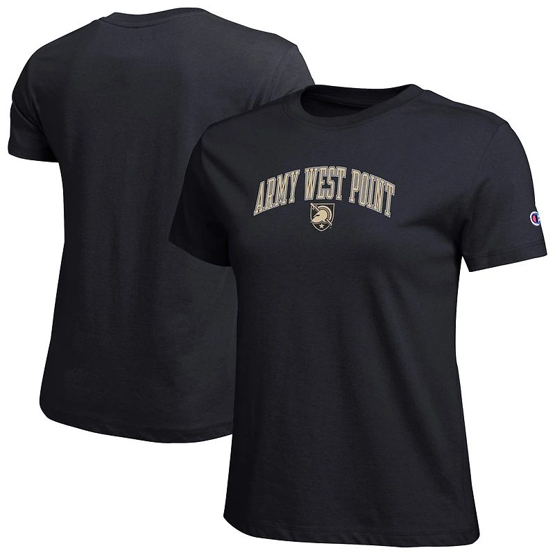 Women's Champion  Black Army Knights Arched Over Logo T-Shirt