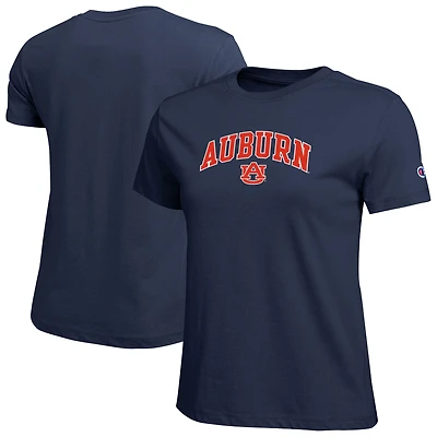 Women's Champion  Navy Auburn Tigers Arched Over Logo T-Shirt