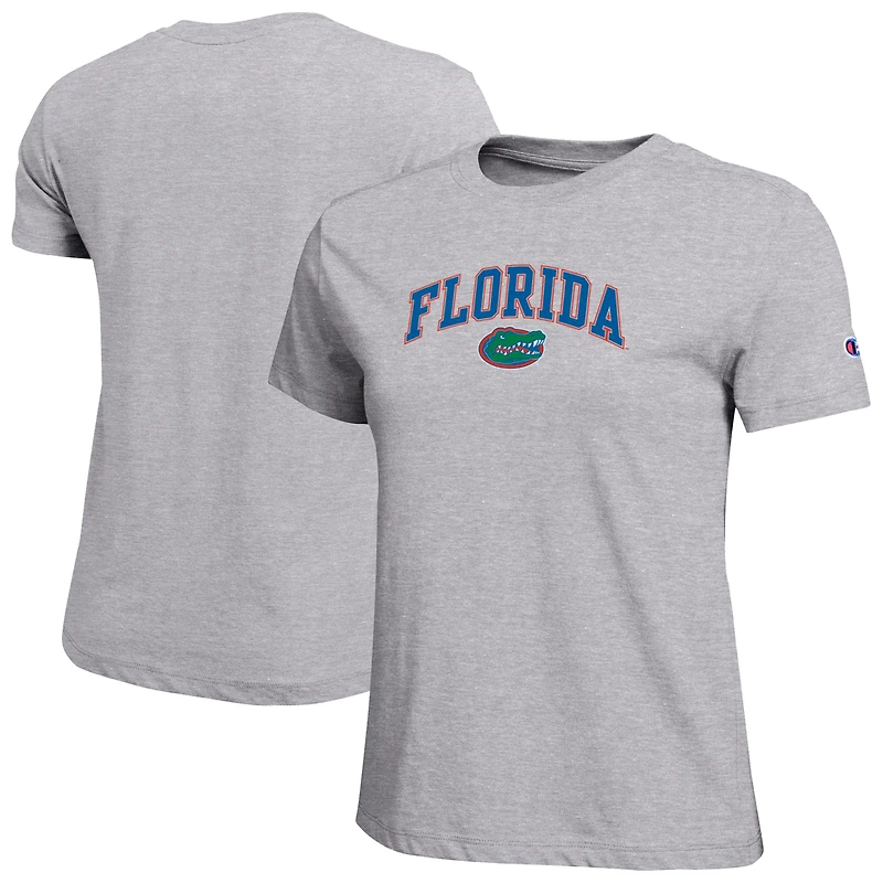 Women's Champion  Heather Gray Florida Gators Arched Over Logo T-Shirt