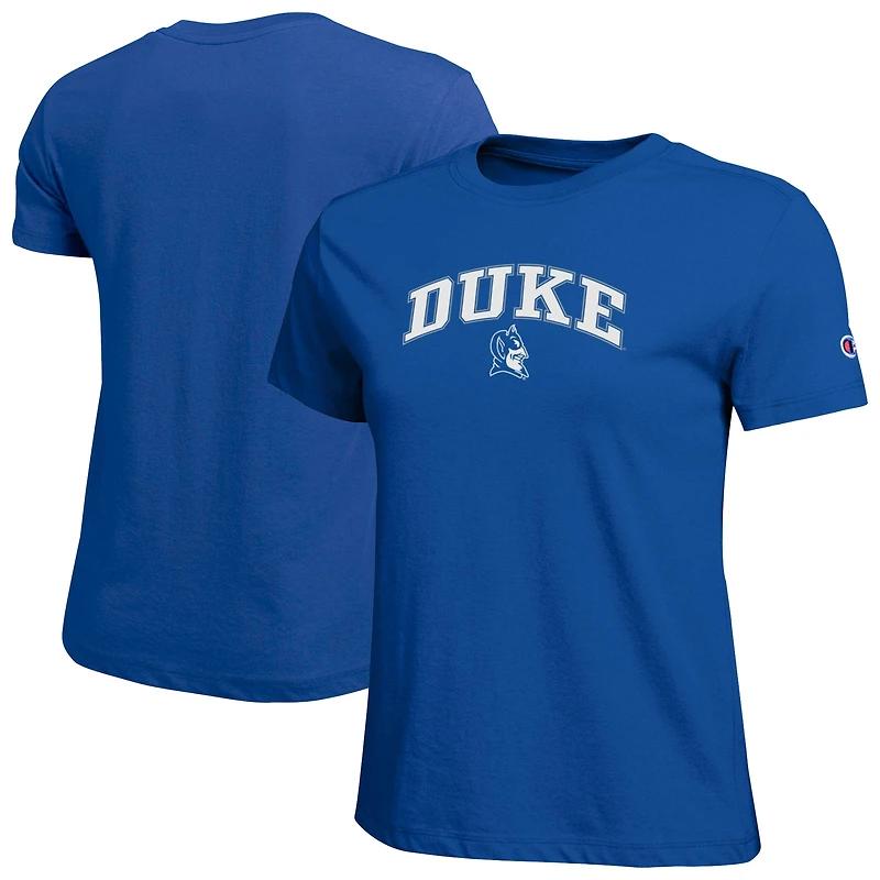 Women's Champion Royal Duke Blue Devils Arched Over Logo T-Shirt