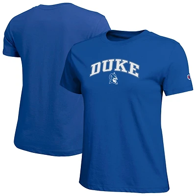 Women's Champion  Royal Duke Blue Devils Arched Over Logo T-Shirt