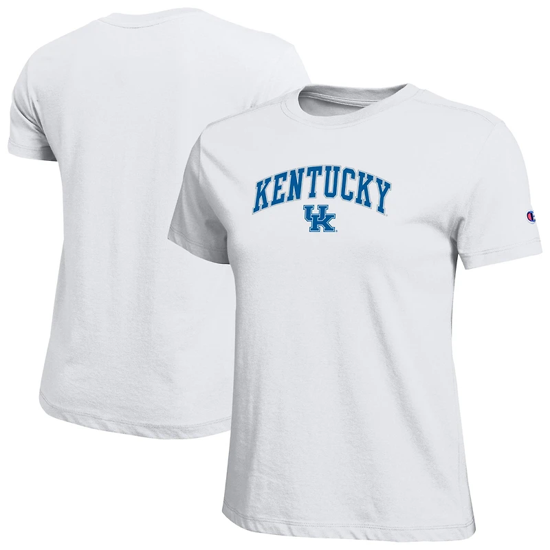 Women's Champion  White Kentucky Wildcats Arched Over Logo T-Shirt