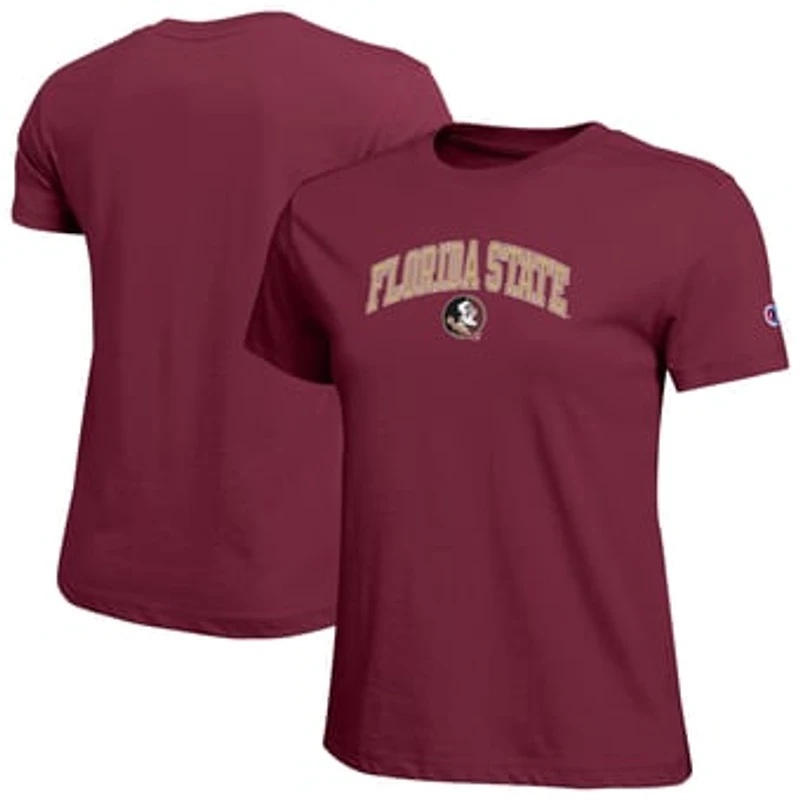 Women's Champion Garnet Florida State Seminoles Arched Over Logo T-Shirt