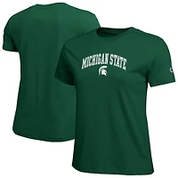 Women's Champion  Green Michigan State Spartans Arched Over Logo T-Shirt