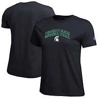 Women's Champion  Black Michigan State Spartans Arched Over Logo T-Shirt