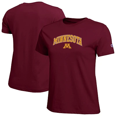 Women's Champion  Maroon Minnesota Golden Gophers Arched Over Logo T-Shirt