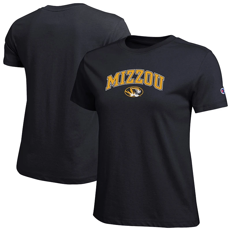 Women's Champion Black Missouri Tigers Arched Over Logo T-Shirt