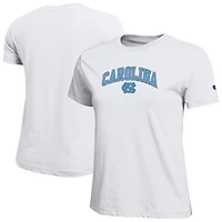 Women's Champion  White North Carolina Tar Heels Arched Over Logo T-Shirt