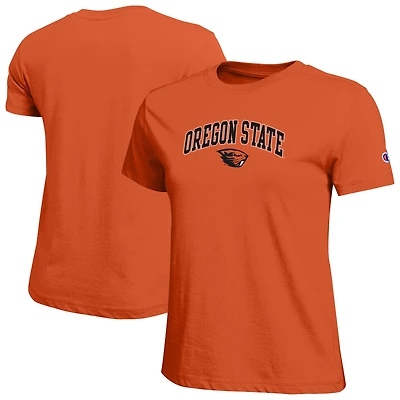 Women's Champion  Orange Oregon State Beavers Arched Over Logo T-Shirt