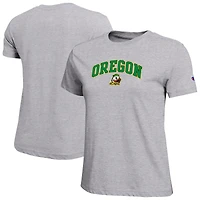 Women's Champion  Gray Oregon Ducks Arched Over Logo T-Shirt