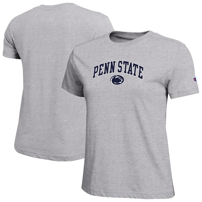Women's Champion Gray Penn State Nittany Lions Arched Over Logo T-Shirt