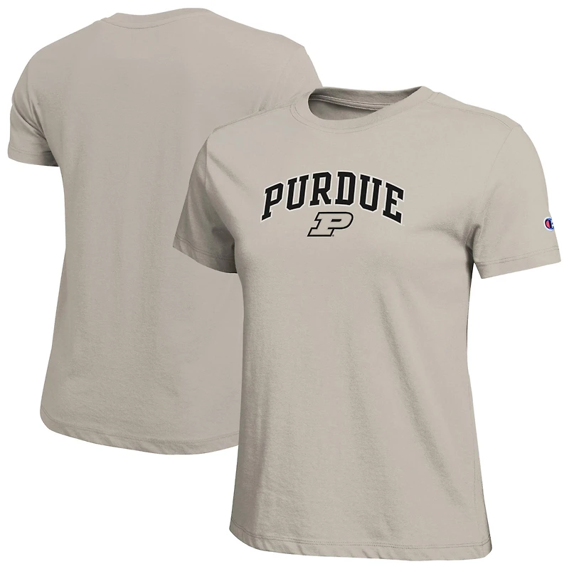 Women's Champion  Gold Purdue Boilermakers Arched Over Logo T-Shirt