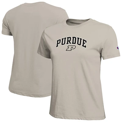 Women's Champion  Gold Purdue Boilermakers Arched Over Logo T-Shirt