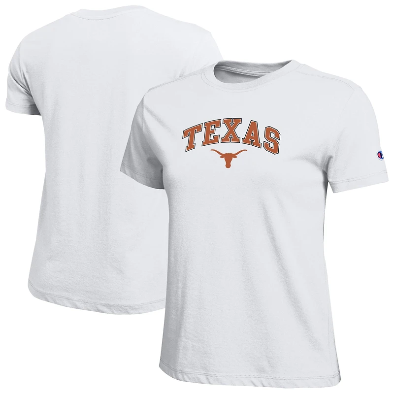 Women's Champion  White Texas Longhorns Arched Over Logo T-Shirt