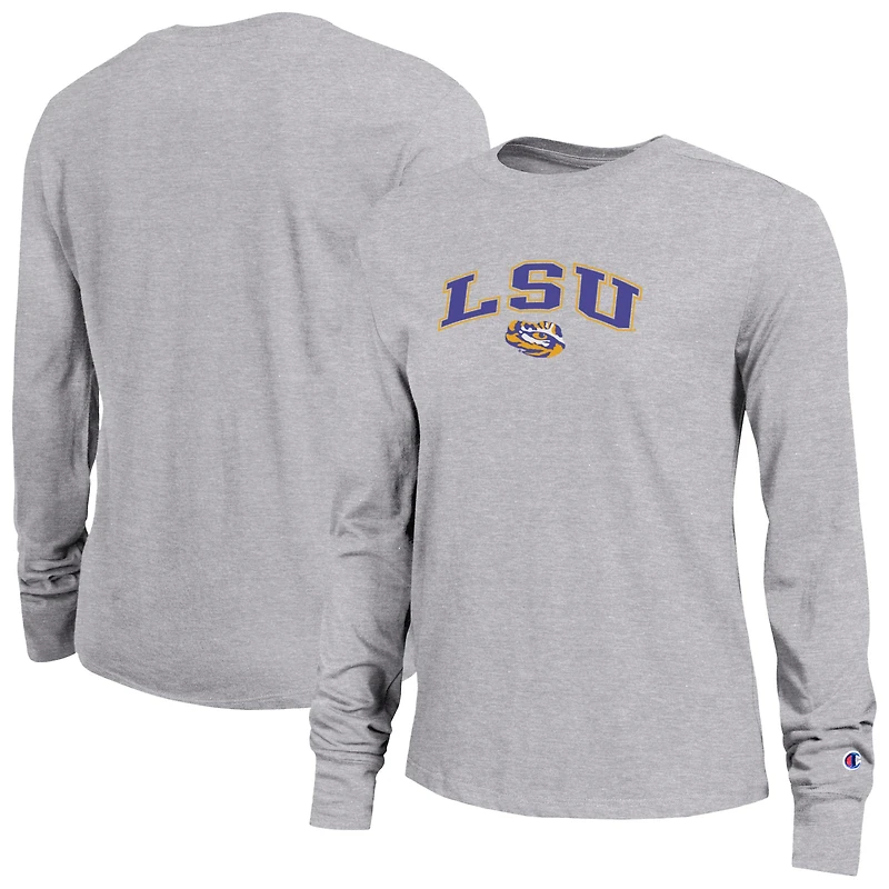 Women's Champion LSU Tigers Arch Over Logo Long Sleeve T-Shirt