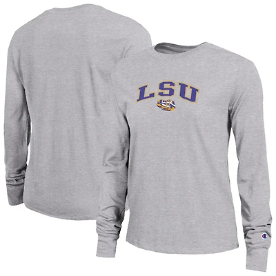 Women's Champion LSU Tigers Arch Over Logo Long Sleeve T-Shirt