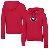 Women's Champion Red Georgia Bulldogs Powerblend Fleece Hoodie