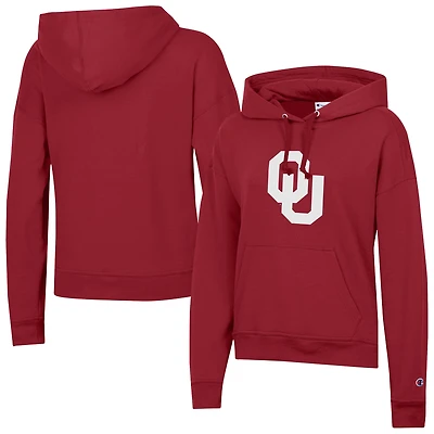 Women's Champion Crimson Oklahoma Sooners Powerblend Fleece Hoodie