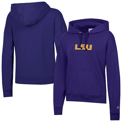 Women's Champion Purple LSU Tigers Powerblend Fleece Hoodie