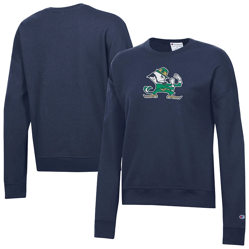 Women's Champion Navy Notre Dame Fighting Irish Powerblend Sweatshirt