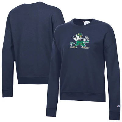 Women's Champion Navy Notre Dame Fighting Irish Powerblend Sweatshirt
