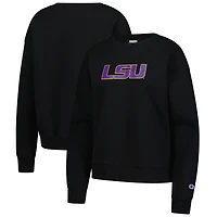 Women's Champion Black LSU Tigers Powerblend Sweatshirt