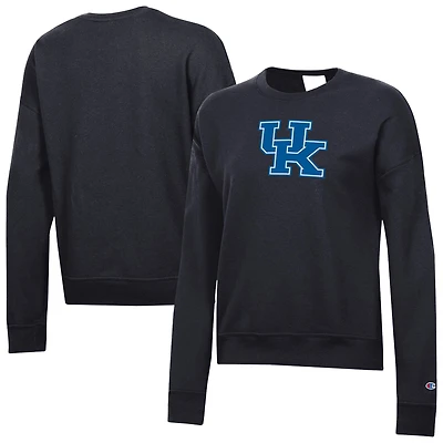 Women's Champion Black Kentucky Wildcats Powerblend Pullover Sweatshirt