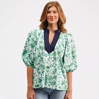 Smith & Quinn Green Notre Dame Fighting Irish Eliza V-Neck Top