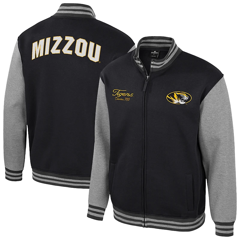 Men's Colosseum Black Missouri Tigers Ambi-Turner Full-Zip Varsity Jacket